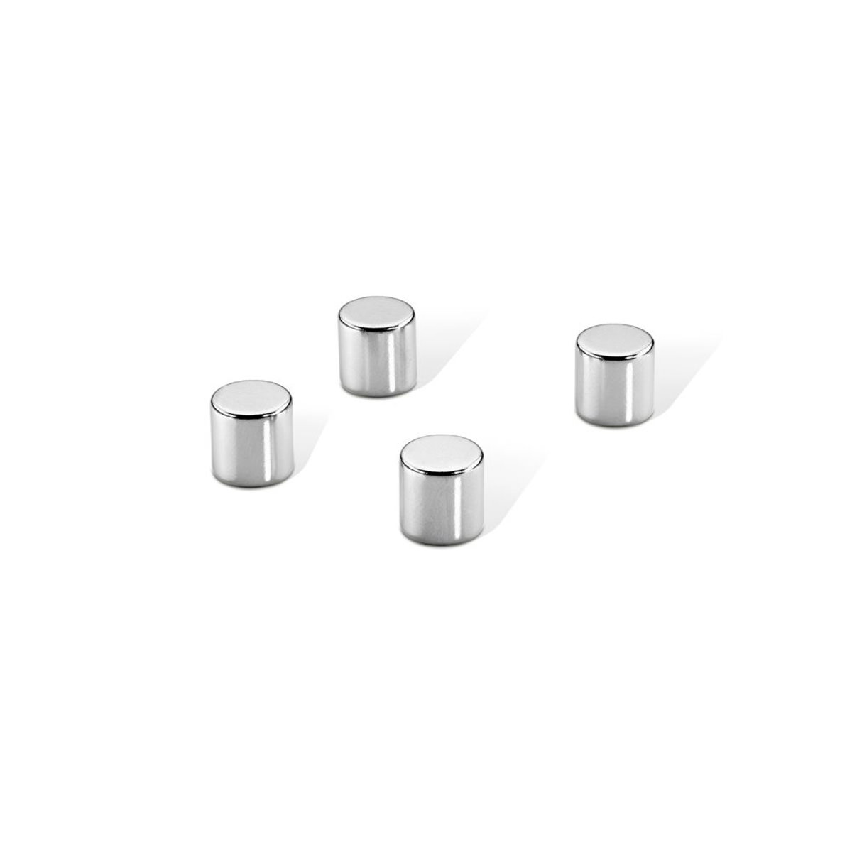 Dahle Megadym Kraftmagnet CYLINDER 10 mm silber, 4 Stück im Karton 