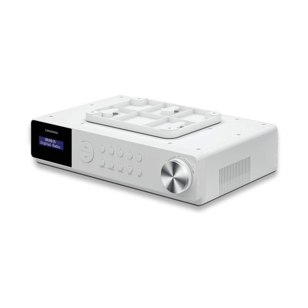 Grundig DKR 1000 BT DAB+ Radio weiß, Bluetooth, 2x 2 Watt, Radiowecker, unterbaufähig