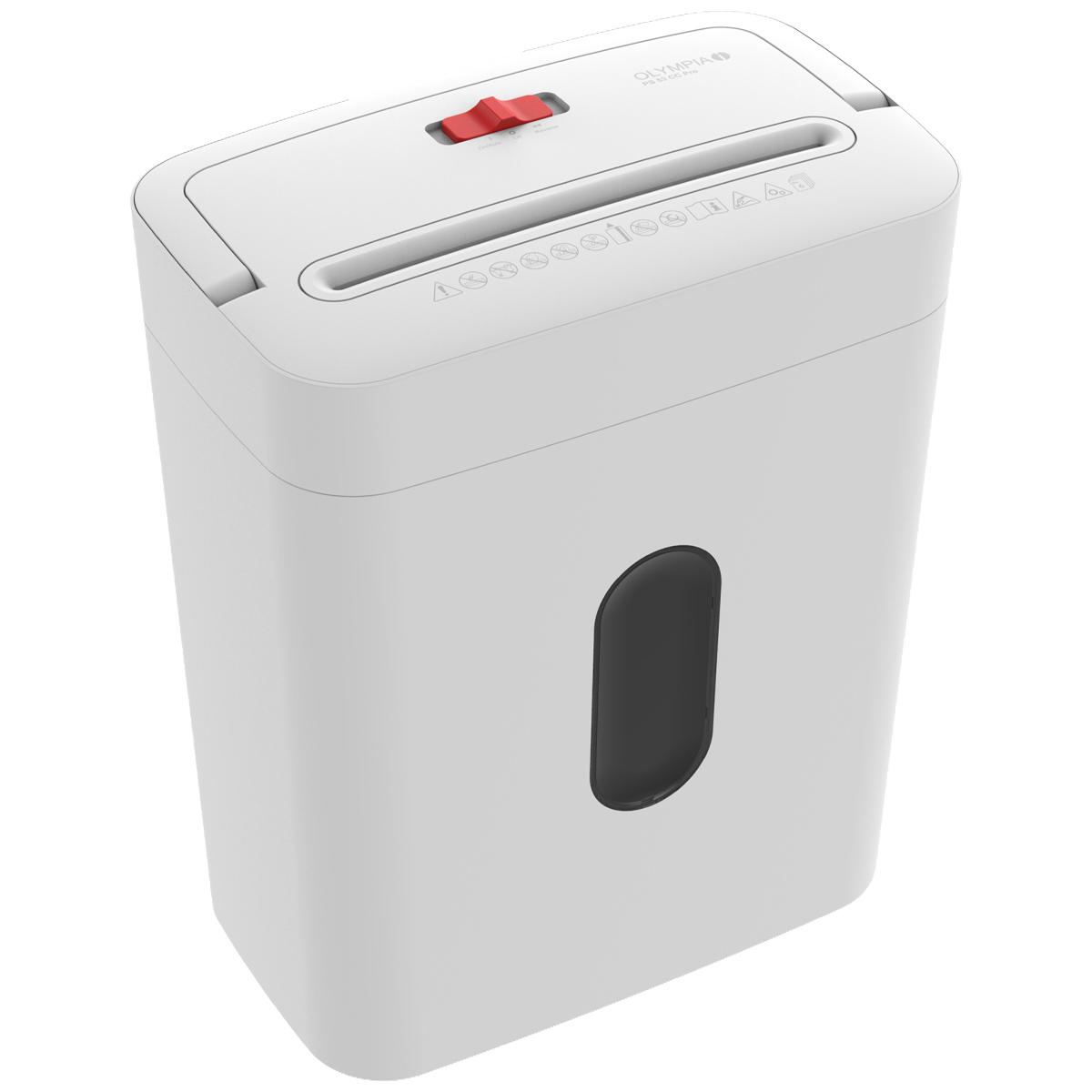 Olympia PS 53 CC Pro Aktenvernichter, weiß, 6 Blatt, Partikelschnitt 