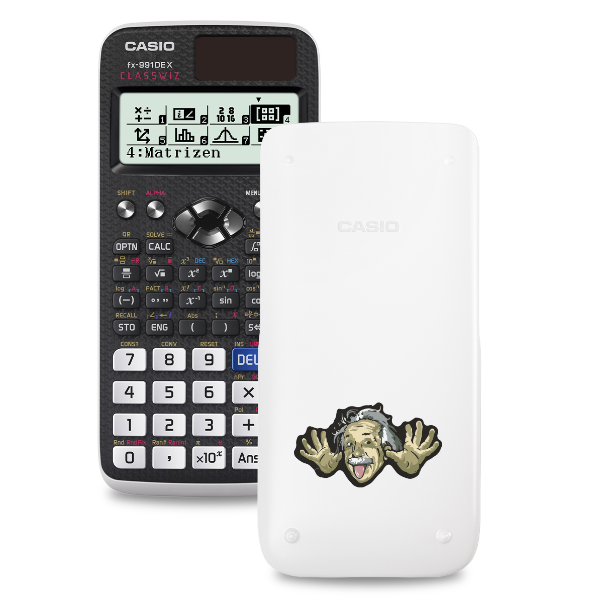 Casio FX-991DE X ClassWiz Schulrechner mit Einstein-Bedruckung (Motiv 15)