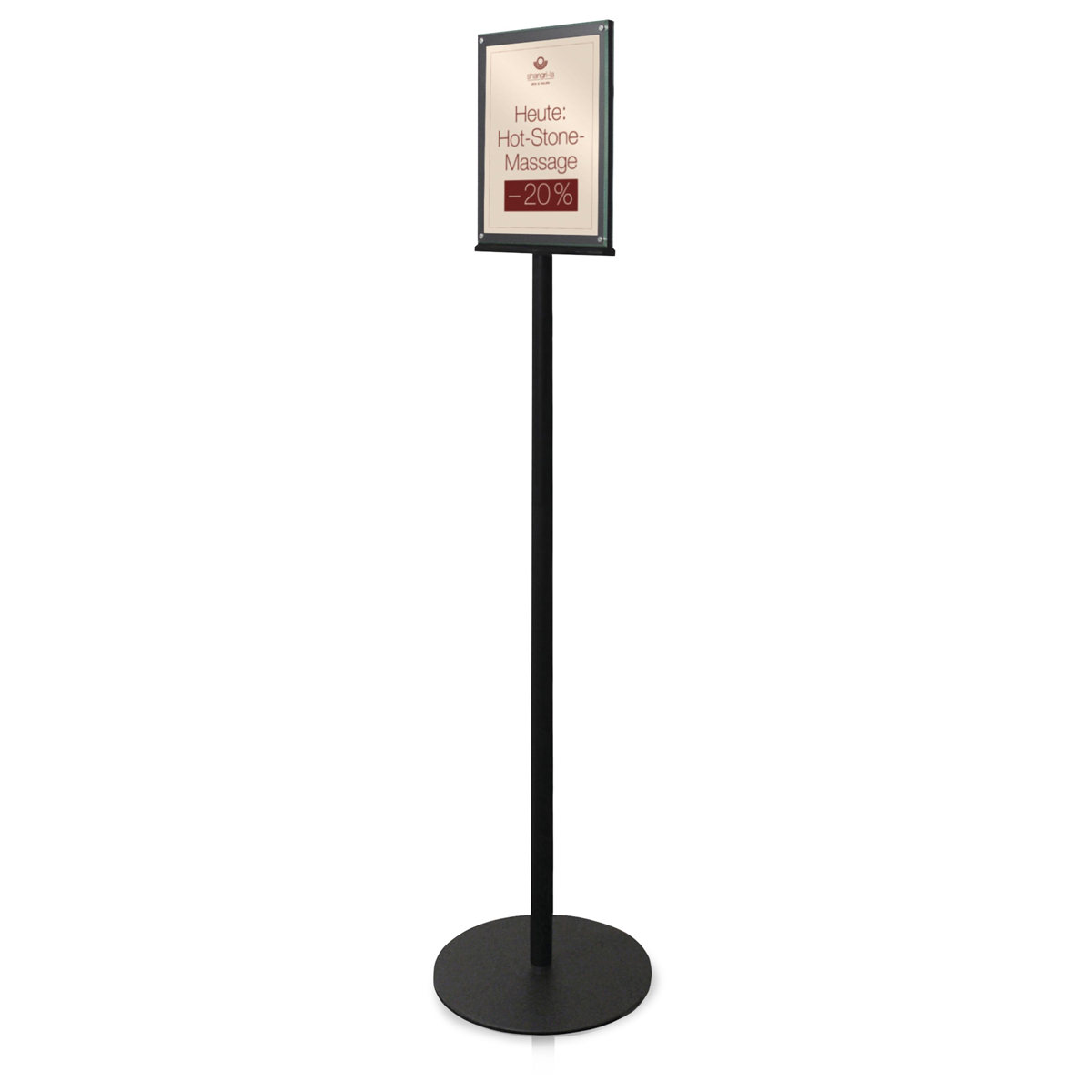 Magnetoplan 692056A4 Doppelseitiger Prospektständer schwarz, megnetisch, A4