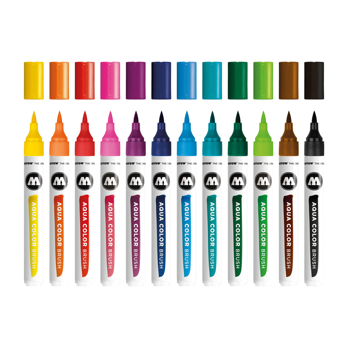 Molotow Marker AQUA COLOR BRUSH 12er Etui, Basic Set 1, sortiert Molotow Marker AQUA COLOR BRUSH 12er Etui, Basic Set 1, sortiert