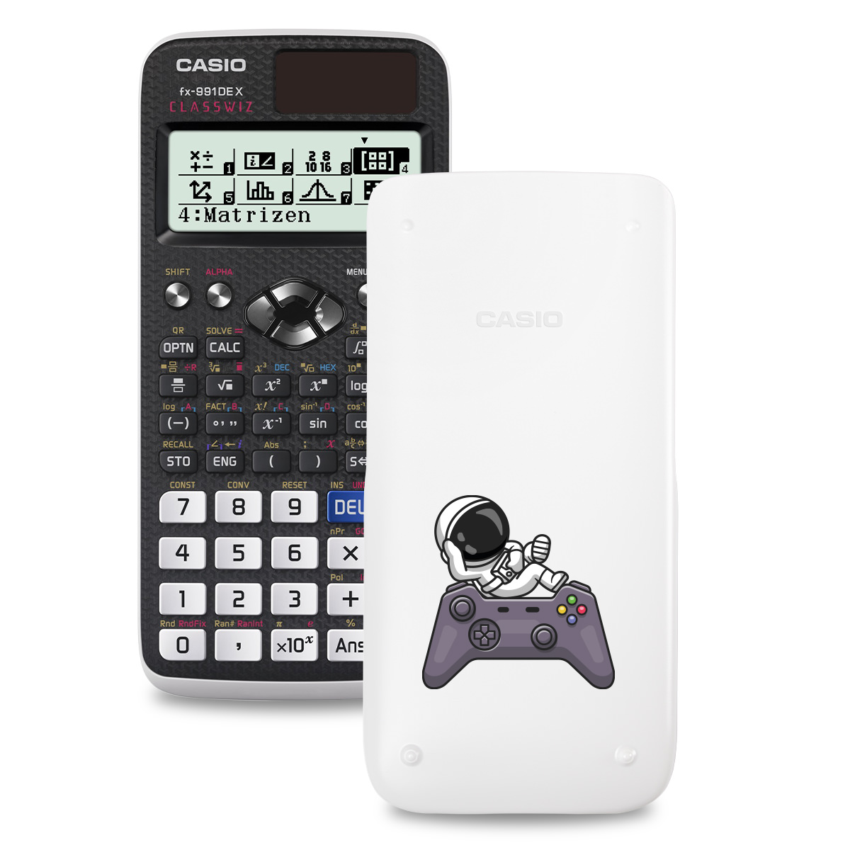 Casio FX-991DE X ClassWiz Schulrechner mit Space-Gaming-Bedruckung (Motiv 05)
