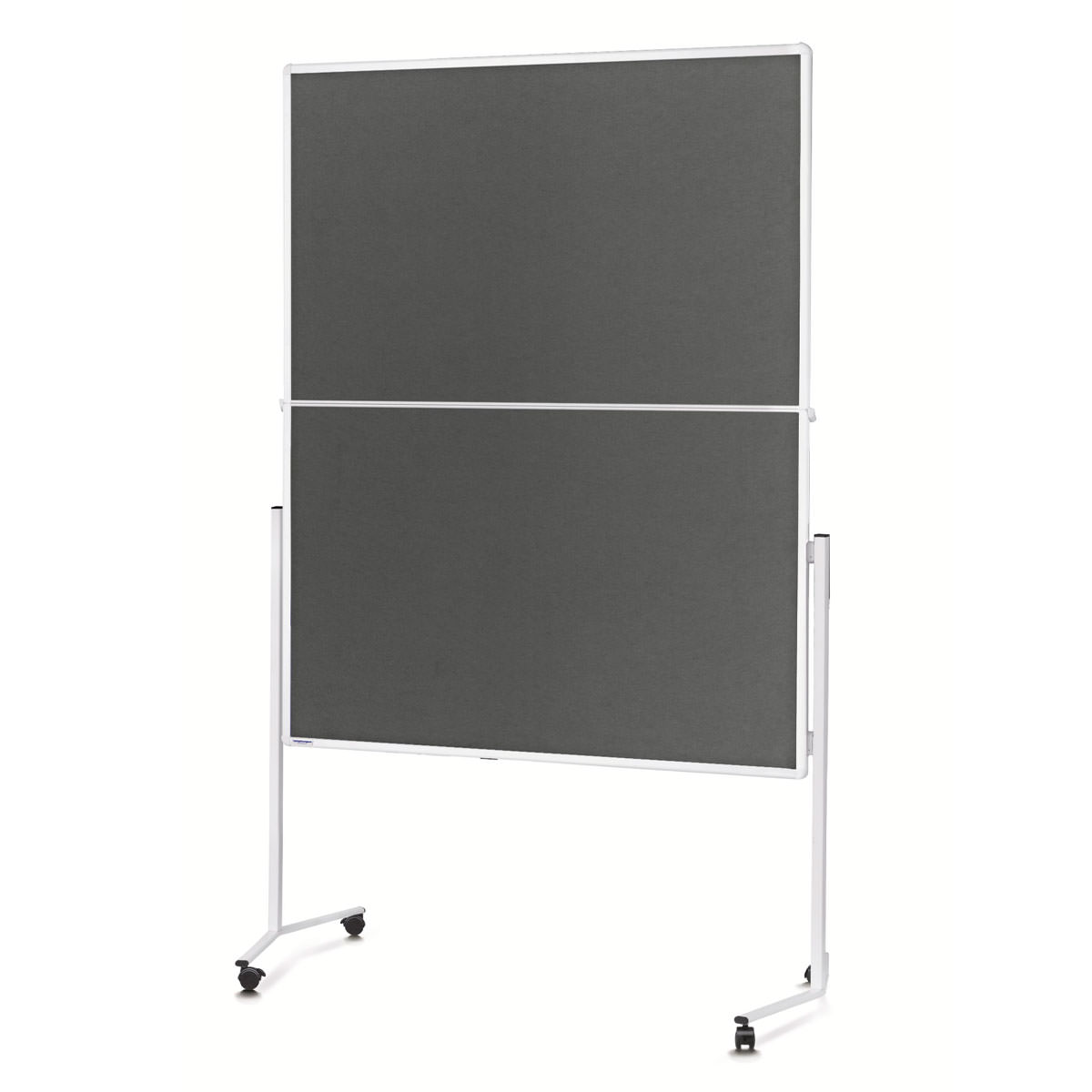 Magnetoplan 2111301 Moderationstafel mit weißem Rahmen, klappbar Filz grau
