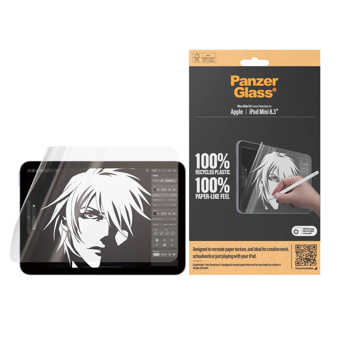 PanzerGlass® GraphicPaper® Displayschutz Ultra-Wide Fit für iPad Mini 8.3'' (2021, 2024)