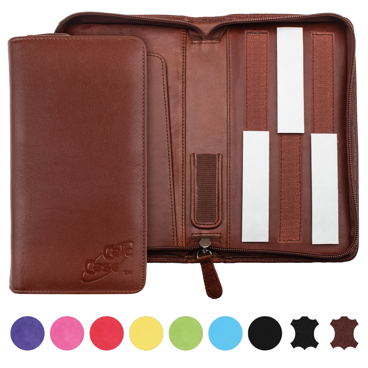 TI-Nspire CX II-T CAS Grafikrechner mit Tasche in Rindsleder braun & Fachbuch 