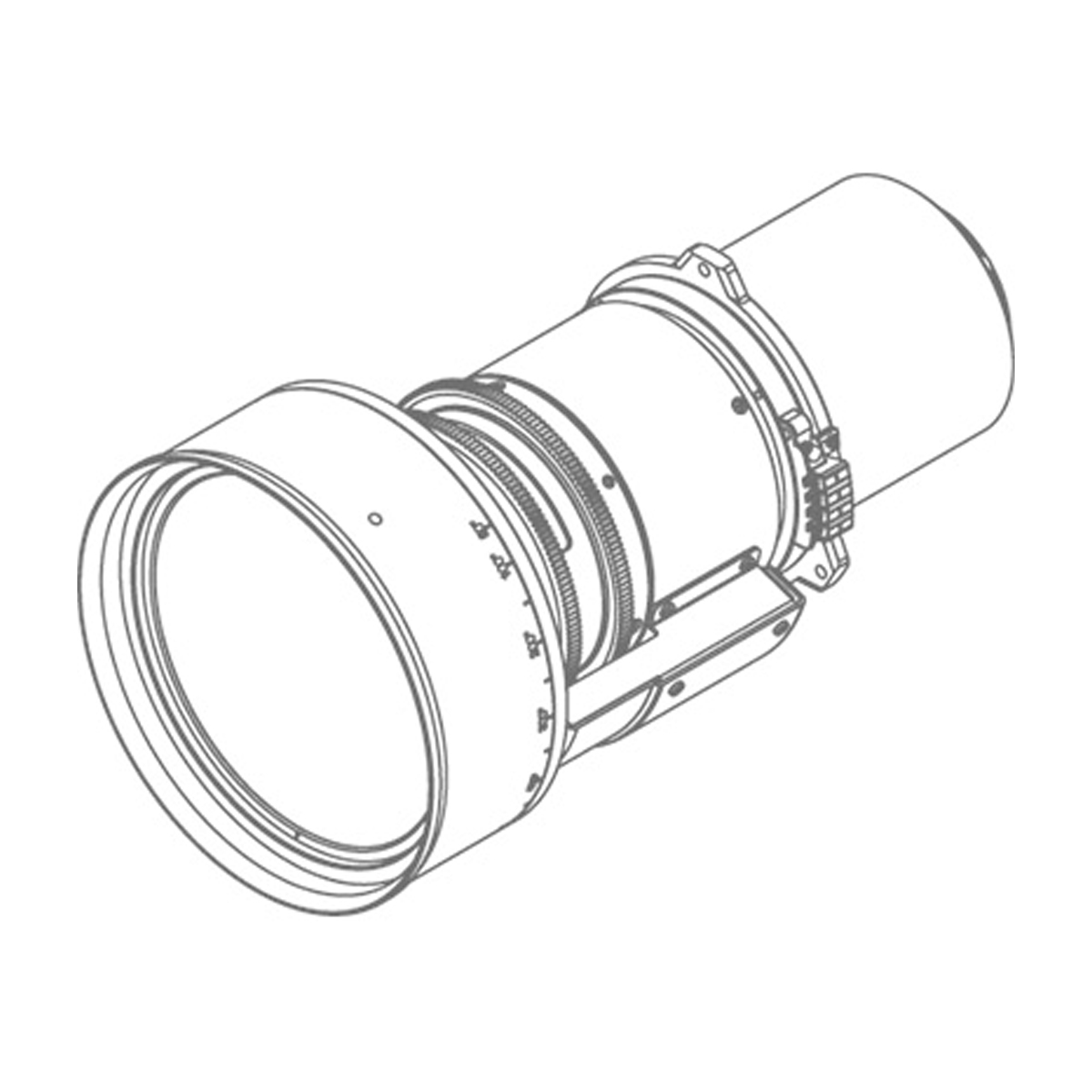 Barco GC+ Objektiv, Projektionsverhältnis 1,2 - 1,5 : 1, mit Lens-Memory Funktion 