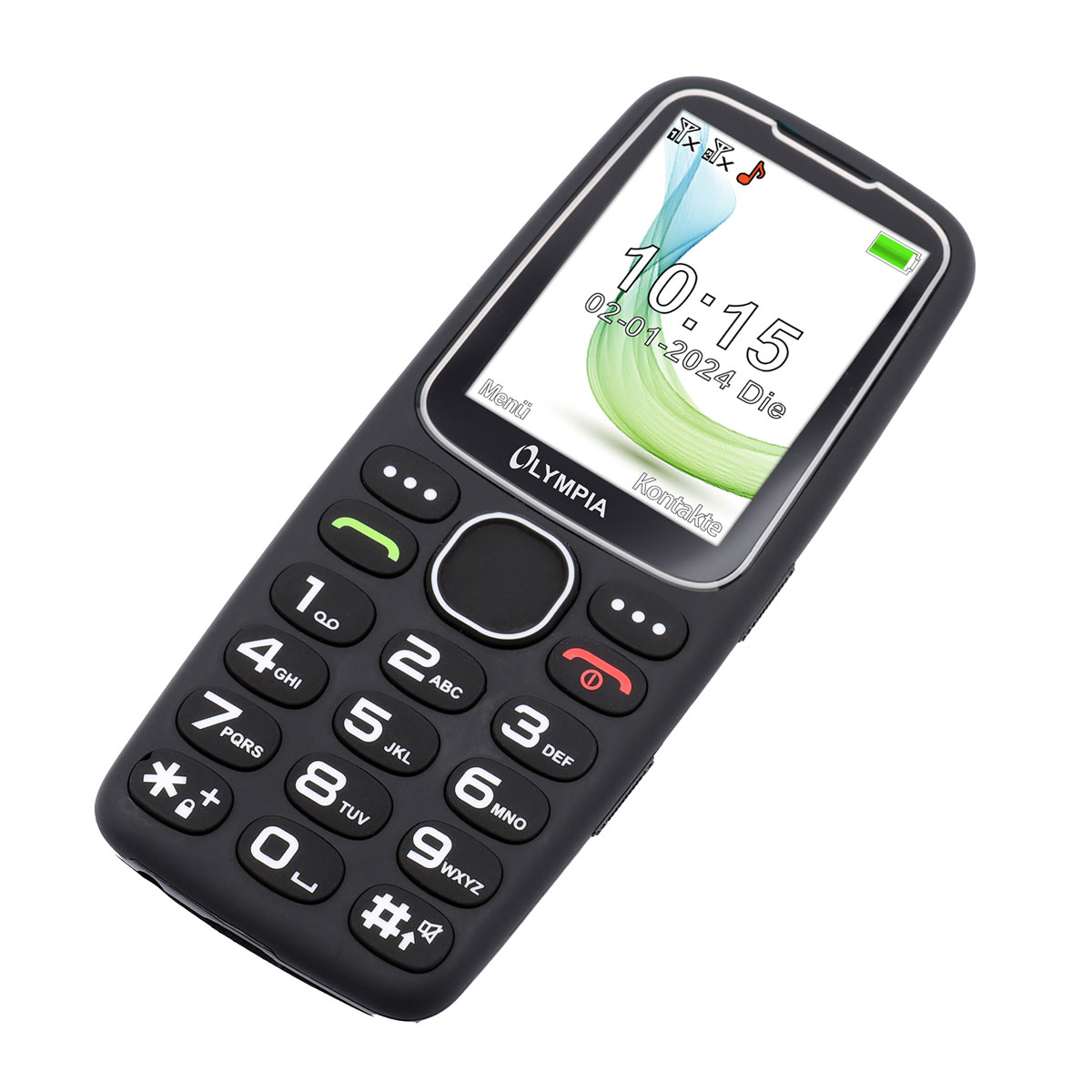 Olympia Star Mobiltelefon schwarz, Kamera, Bildkurzwahl, SOS-Taste 