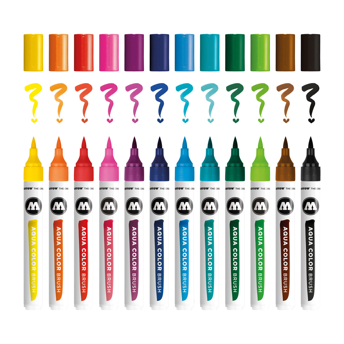Molotow Marker AQUA COLOR BRUSH 12er Etui, Basic Set 1, sortiert Molotow Marker AQUA COLOR BRUSH 12er Etui, Basic Set 1, sortiert