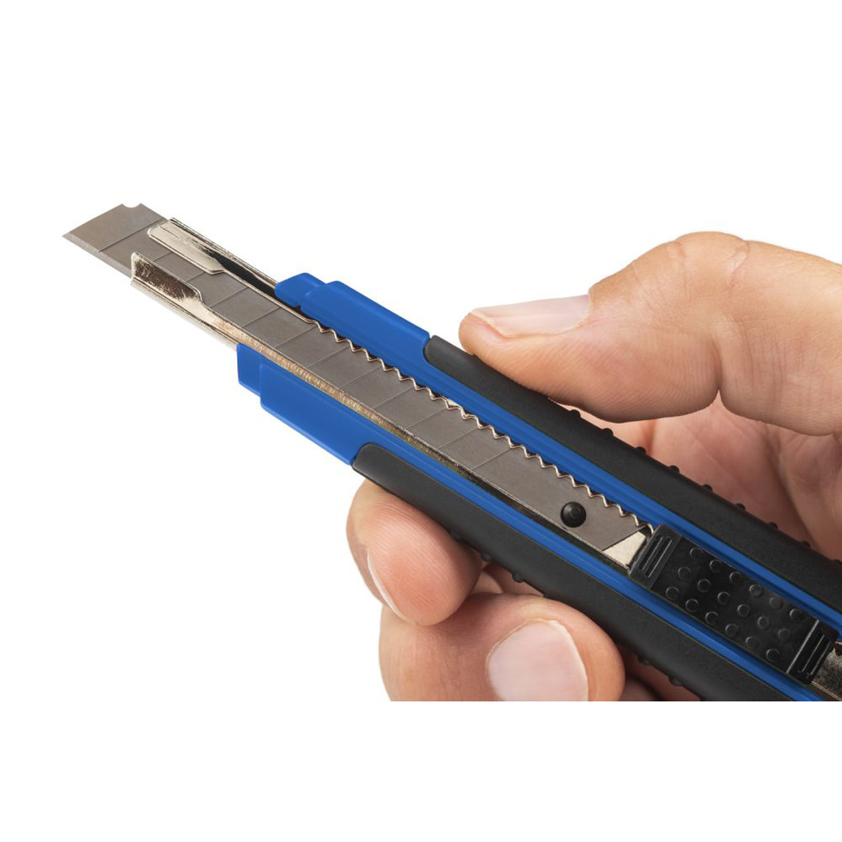 Dahle Allround Cutter Mehrklingenmesser feststellbar, 9 mm, blau/schwarz 