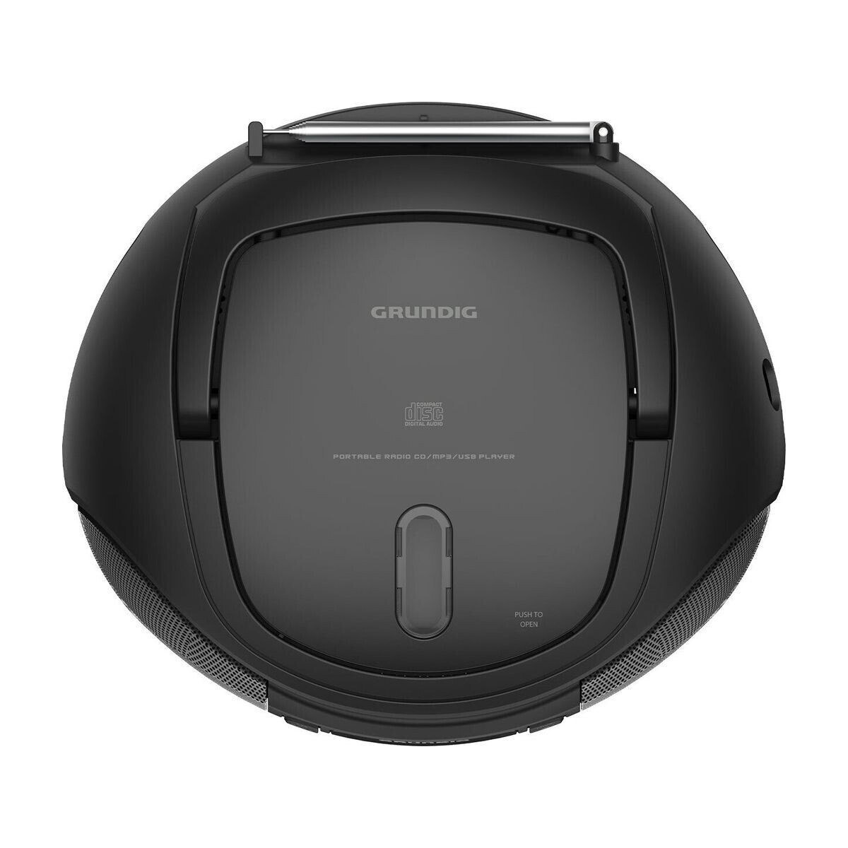Grundig GRB 3500 tragbares CD-Radio schwarz, USB-Player, 2 Watt stereo, Ultra Bass System, Streaming, 20 Senderspeicher