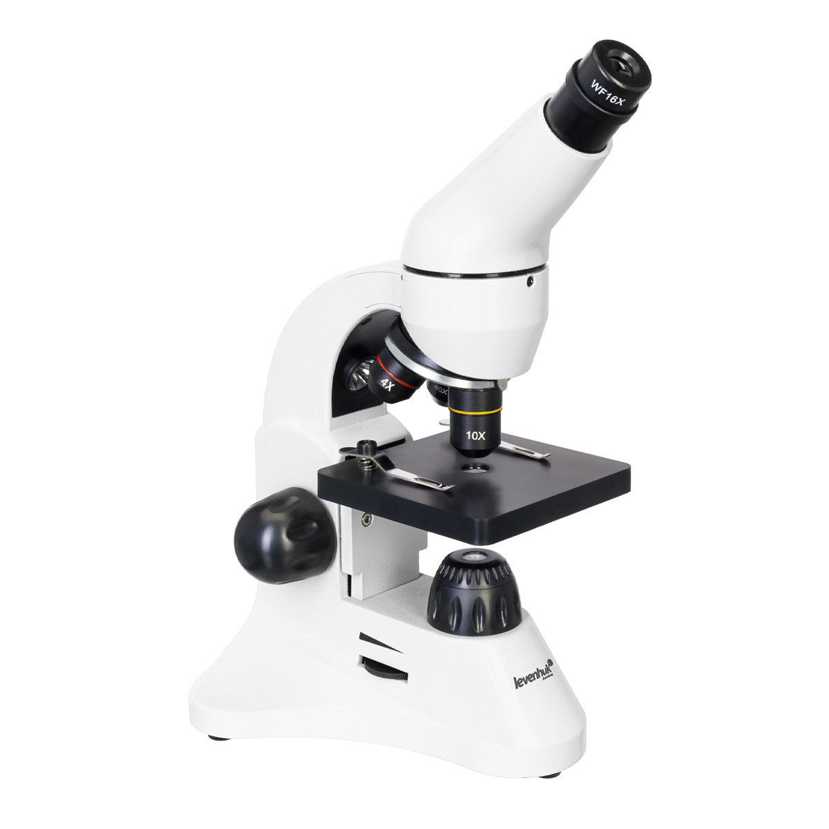 Levenhuk Rainbow 50L PLUS Mikroskop Moonstone  64 - 1280 fach, 2 LED Beleuchtungssysteme, Experimentierset inkl., Netz- bzw. Batteriebetrieb