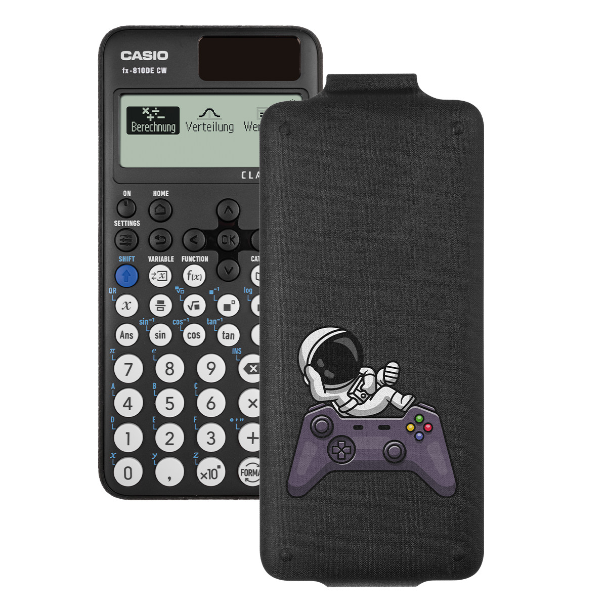 Casio FX-810 DE CW ClassWiz Schulrechner mit Space-Gaming-Bedruckung (Motiv 05)