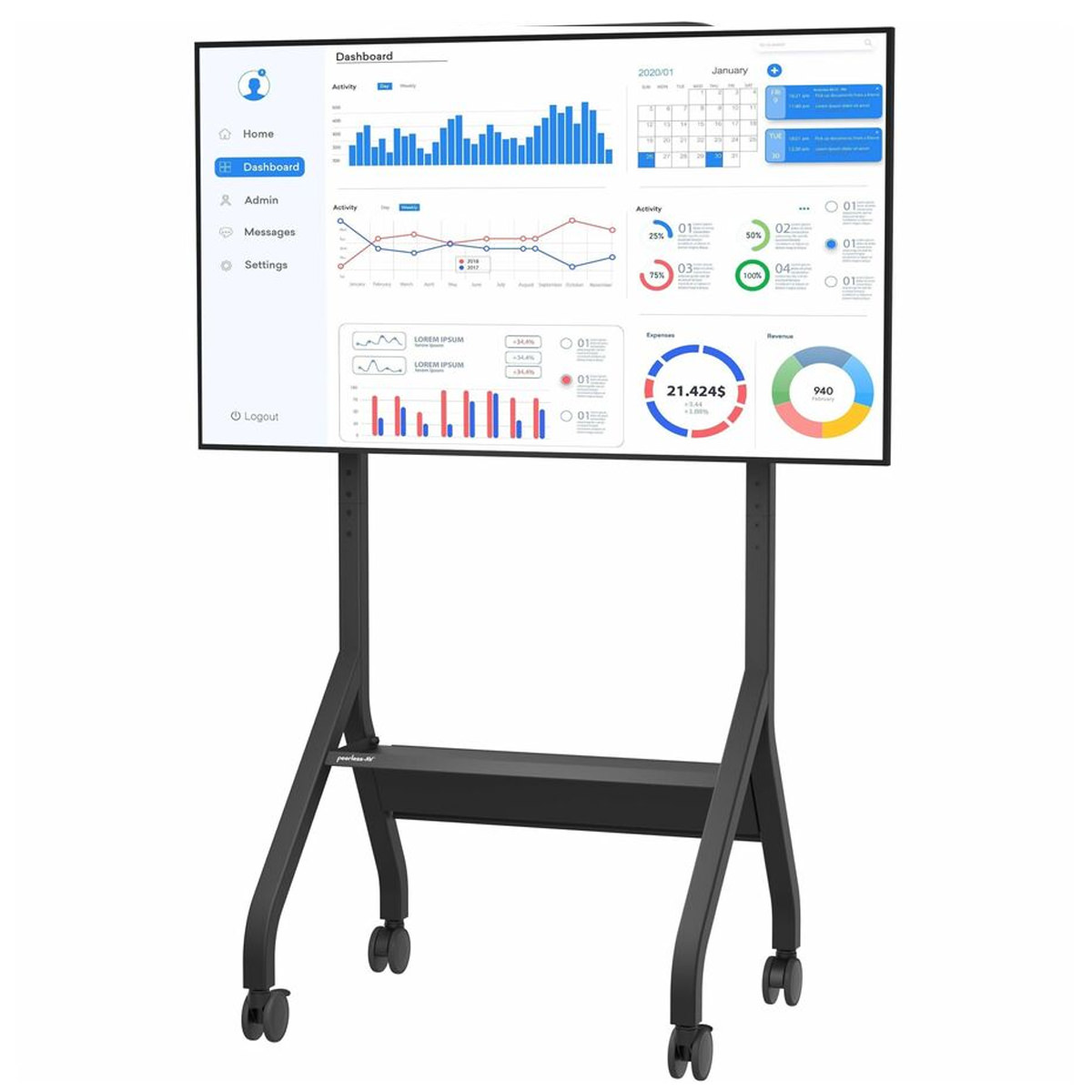 Peerless-AV Rollwagen für 32'' bis 75'' Displays, SR860-EUK