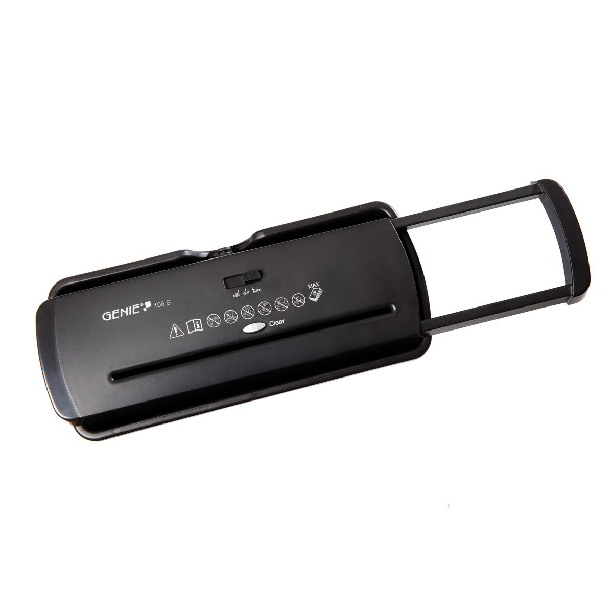 Genie 106 S Aktenvernichter, Schneideleistung 6 Blatt, Sicherheitsstufe: P-2 - Streifenschnitt 