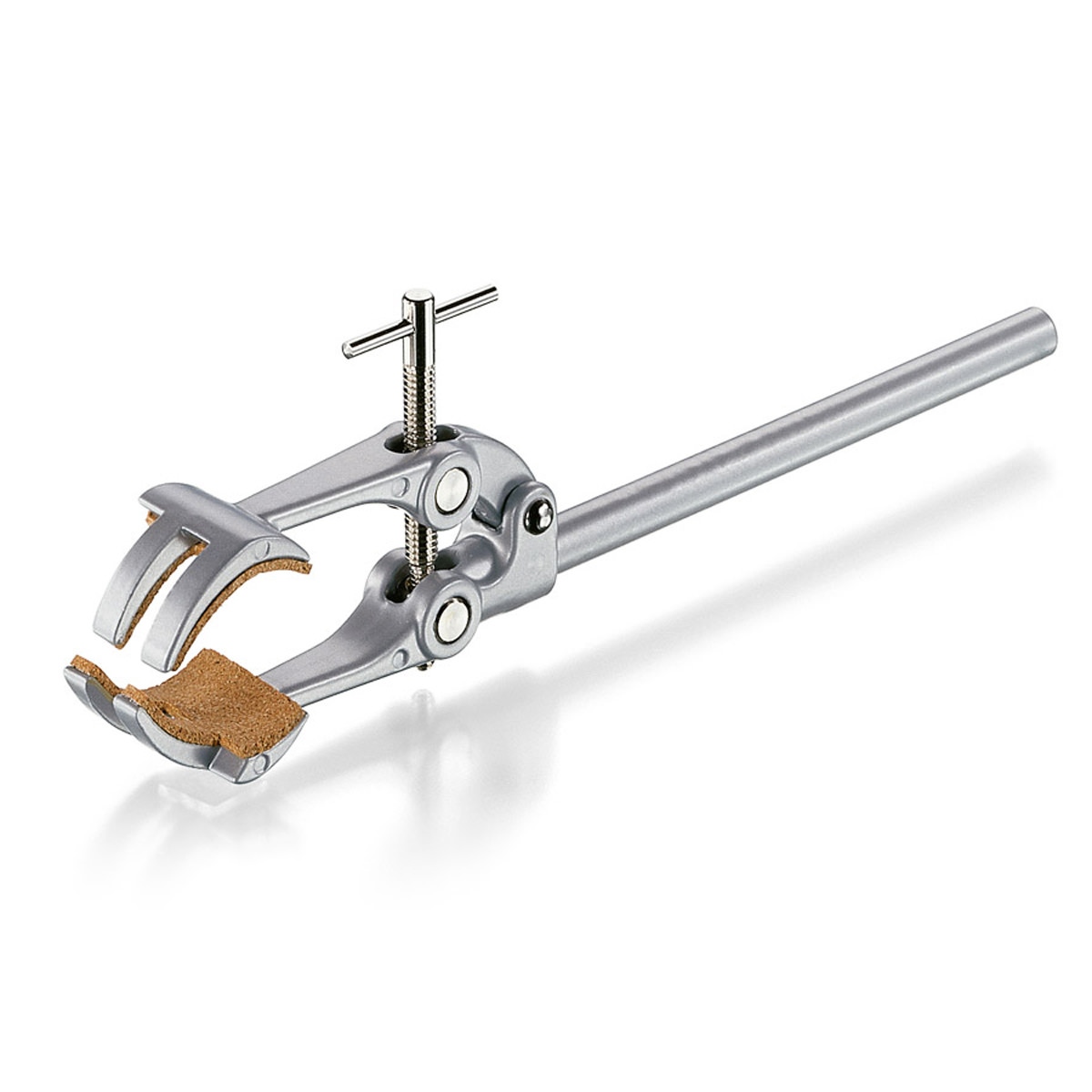 Usbeck Universalklemme Ø 10 mm, Gesamtlänge 235 mm, Spannweite 0 bis 80 mm, pulverbeschichteter Zinkdruckguss mit Korkeinlage