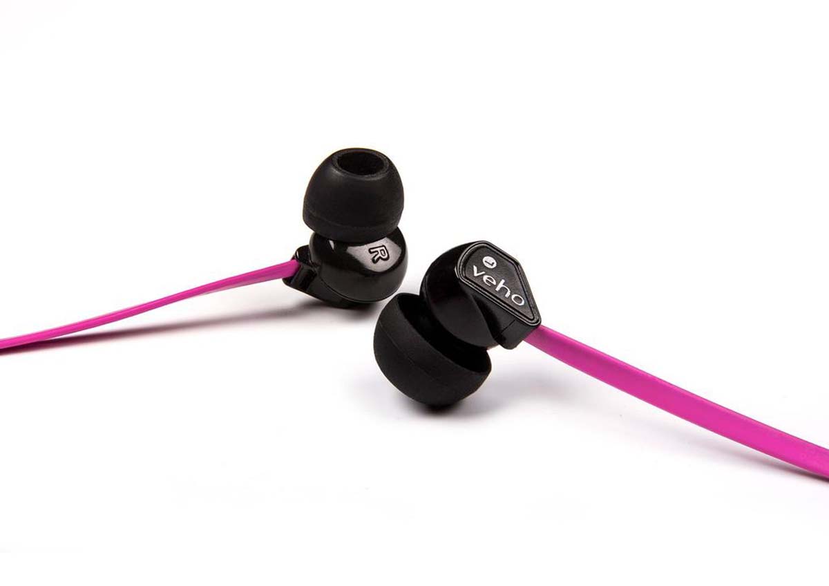 Veho VEP-003-360Z1 In-Ear Kopfhörer, kabelgebunden, pink 