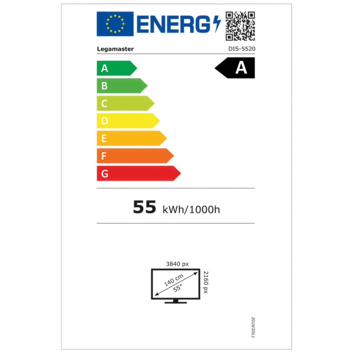 Legamaster DISCOVER 3 professional Display DIS-5520, 55"LED 4K Ultra HD Bildschirm 