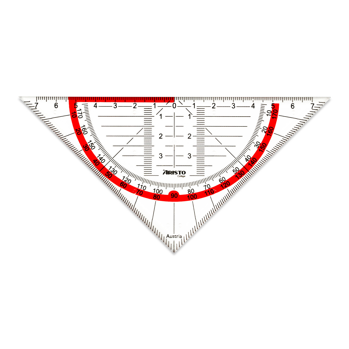 Aristo College Geometrie Dreieck 16 cm ohne Griff, Facette, Tuschenoppen 