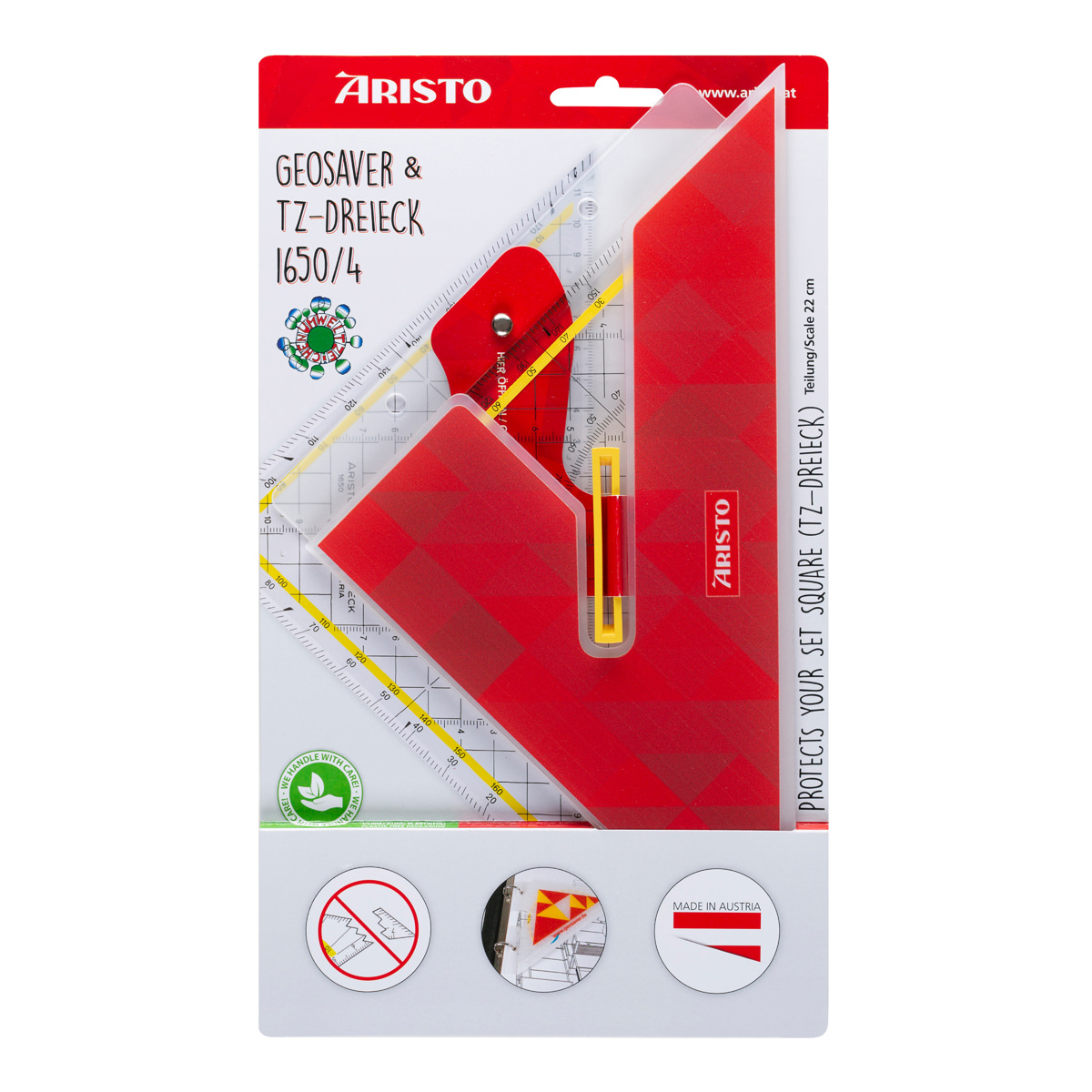 Aristo TZ-Dreieck 1650/4  25 cm mit Geosaver 