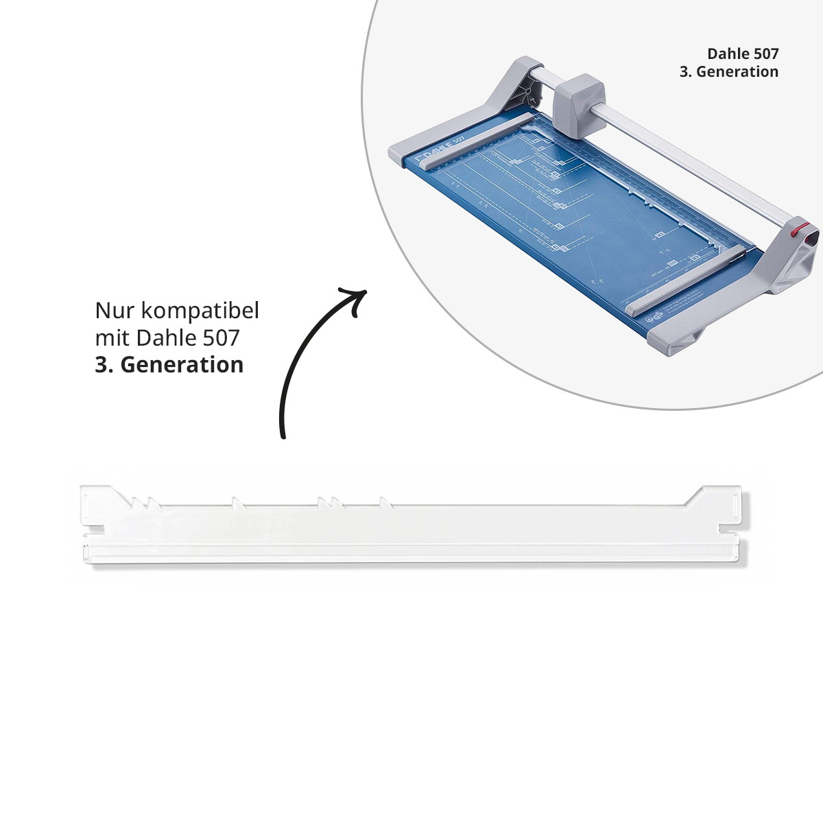 Dahle Anpress-Schiene für Modell 507 3. Generation 