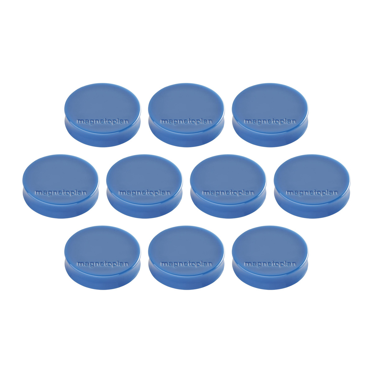 Magnetoplan 1664014 Ergo-Magnete medium, 10 Stück dunkelblau