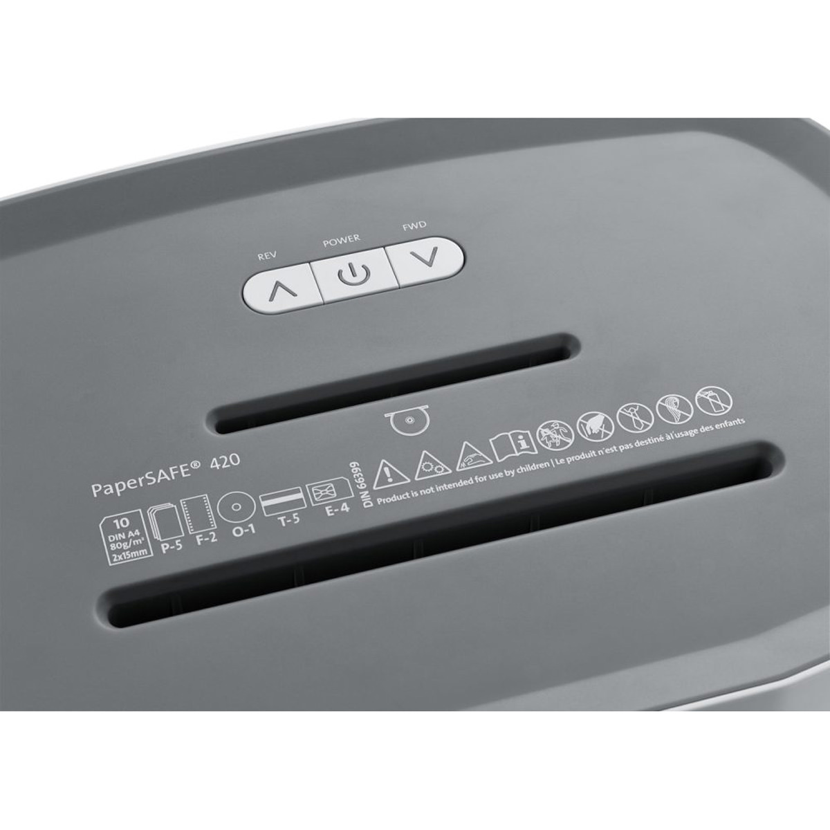 Dahle Aktenvernichter PaperSAFE 420 Schnitt 2 x 15 mm, 1-10 Blatt, 25 L 