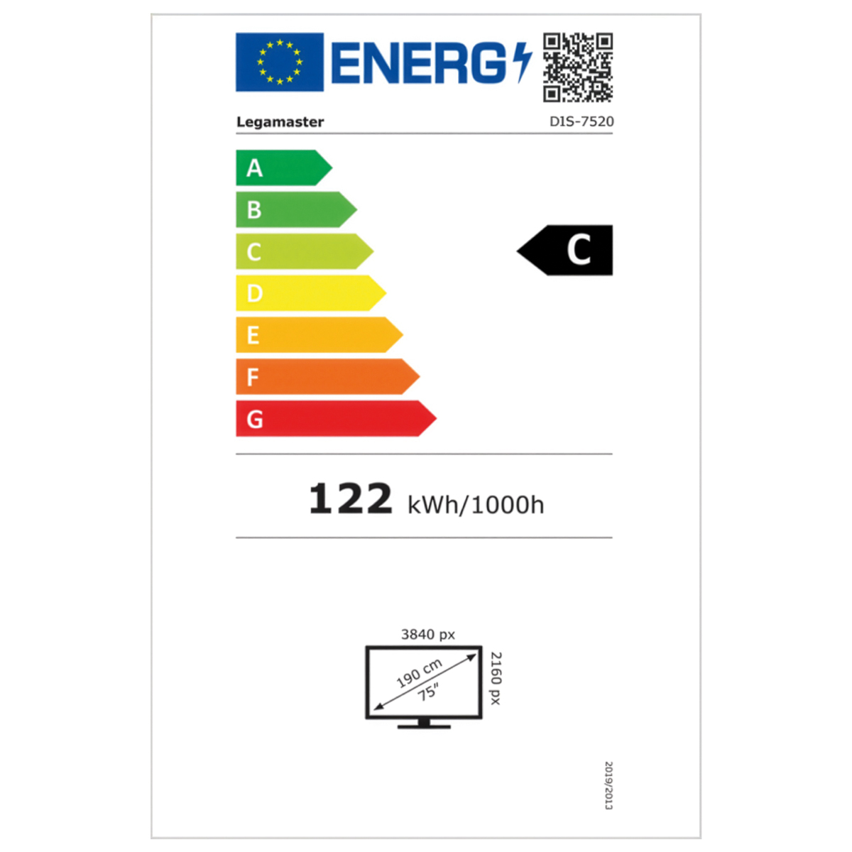 Legamaster DISCOVER 3 professional Display DIS-7520, 75"LED 4K Ultra HD Bildschirm 