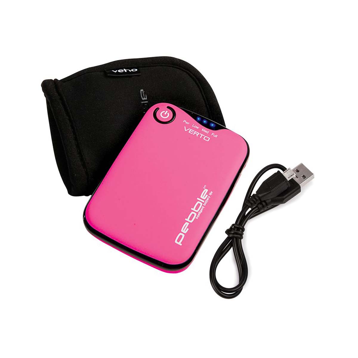 Veho VPP-201-CP Pebble Verto Powerbank in pink (3.700 mAh / USB)