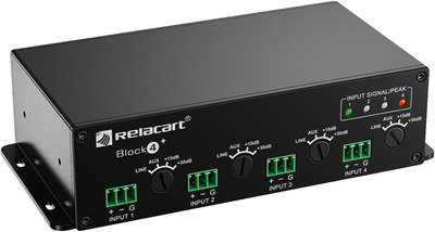 Monacor BLOCK4 Dante Netzwerk Audio Interface 