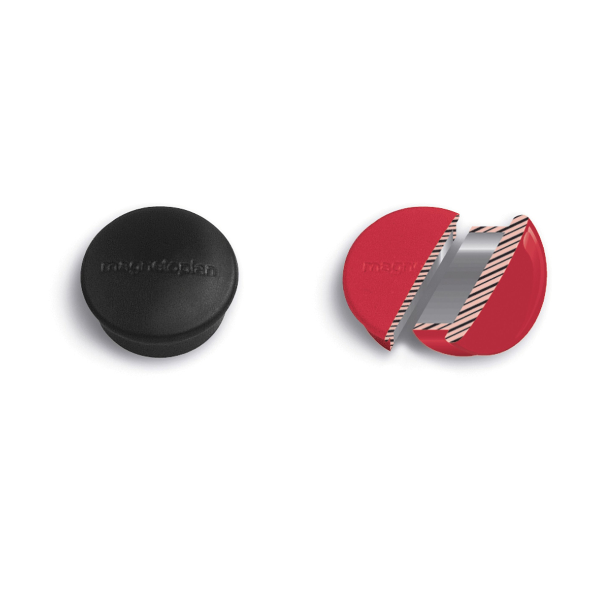 Magnetoplan 1664612 Magnet Discofix Mini, 10 Stück einfarbig schwarz