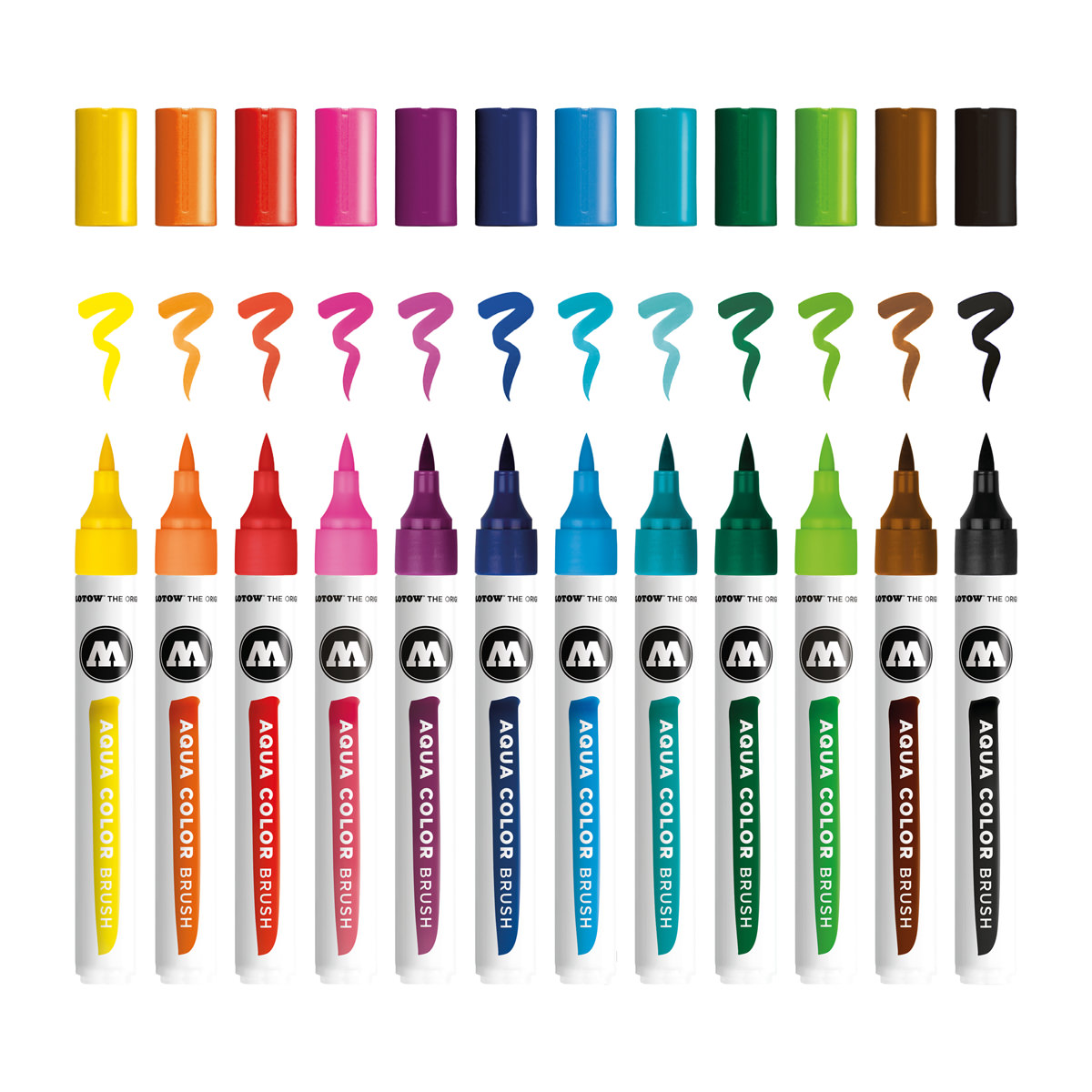 Molotow Marker AQUA COLOR BRUSH 12er Etui, Basic Set 1, sortiert Molotow Marker AQUA COLOR BRUSH 12er Etui, Basic Set 1, sortiert