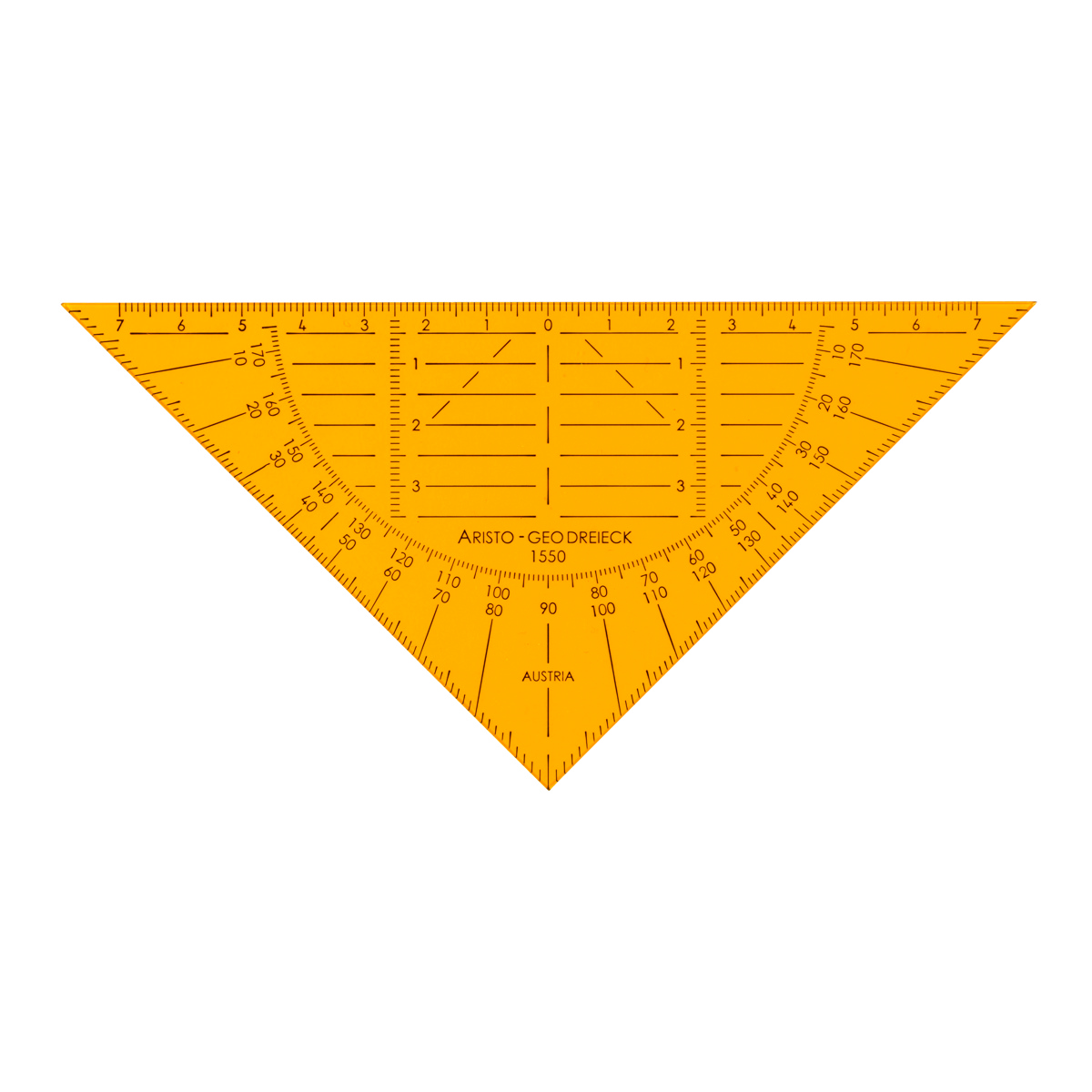 Aristo Geodreieck 16 cm orange-transp., biegsam, ohne Facette 