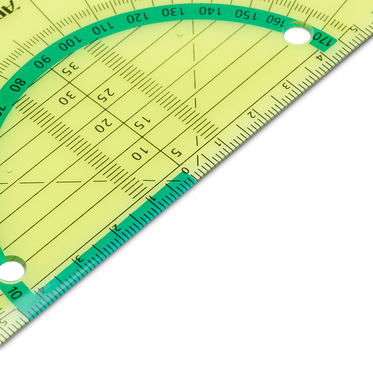Aristo Flex Geometrie Dreieck 16 cm biegsam, Hypotenuse 16 cm, neongrün 