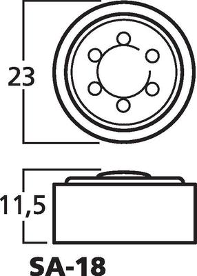 MONACOR SA-18 Dynamische Mikrofonkapsel