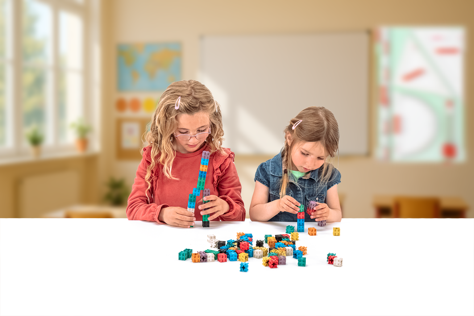 Wissner Steckwürfel in 10 Farben, 2 x 2 x 2 cm, 100 Stück  Wissner Steckwürfel in 10 Farben, 2 x 2 x 2 cm, 100 Stück