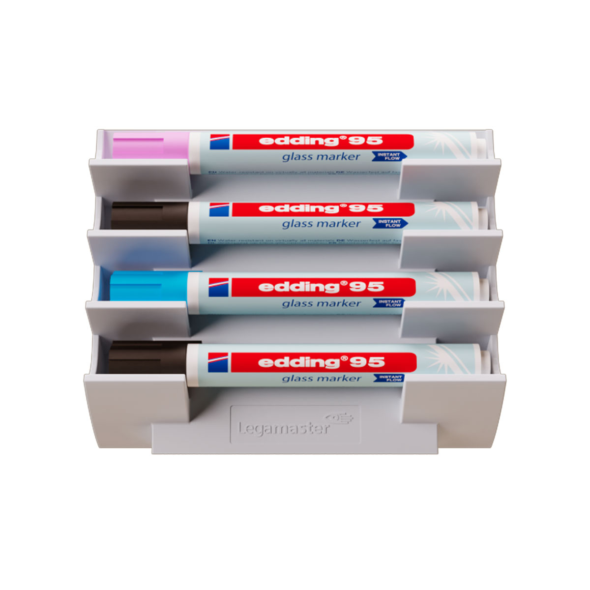 Legamaster 7-122118 Glasboard-Markerhalter, warm grey 