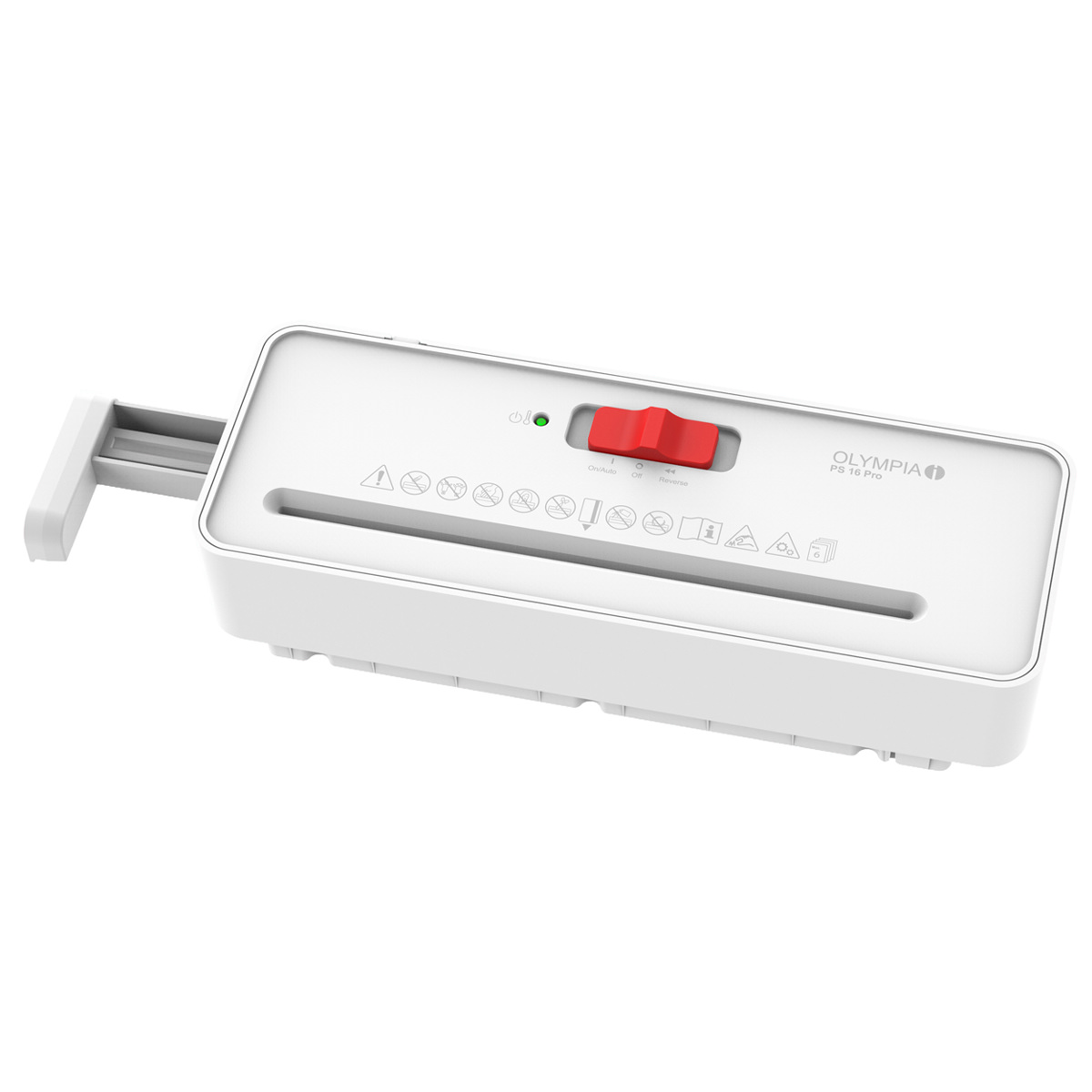 Olympia PS 16 Pro Papierschredder weiß, Aktenvernichter-Aufsatz 