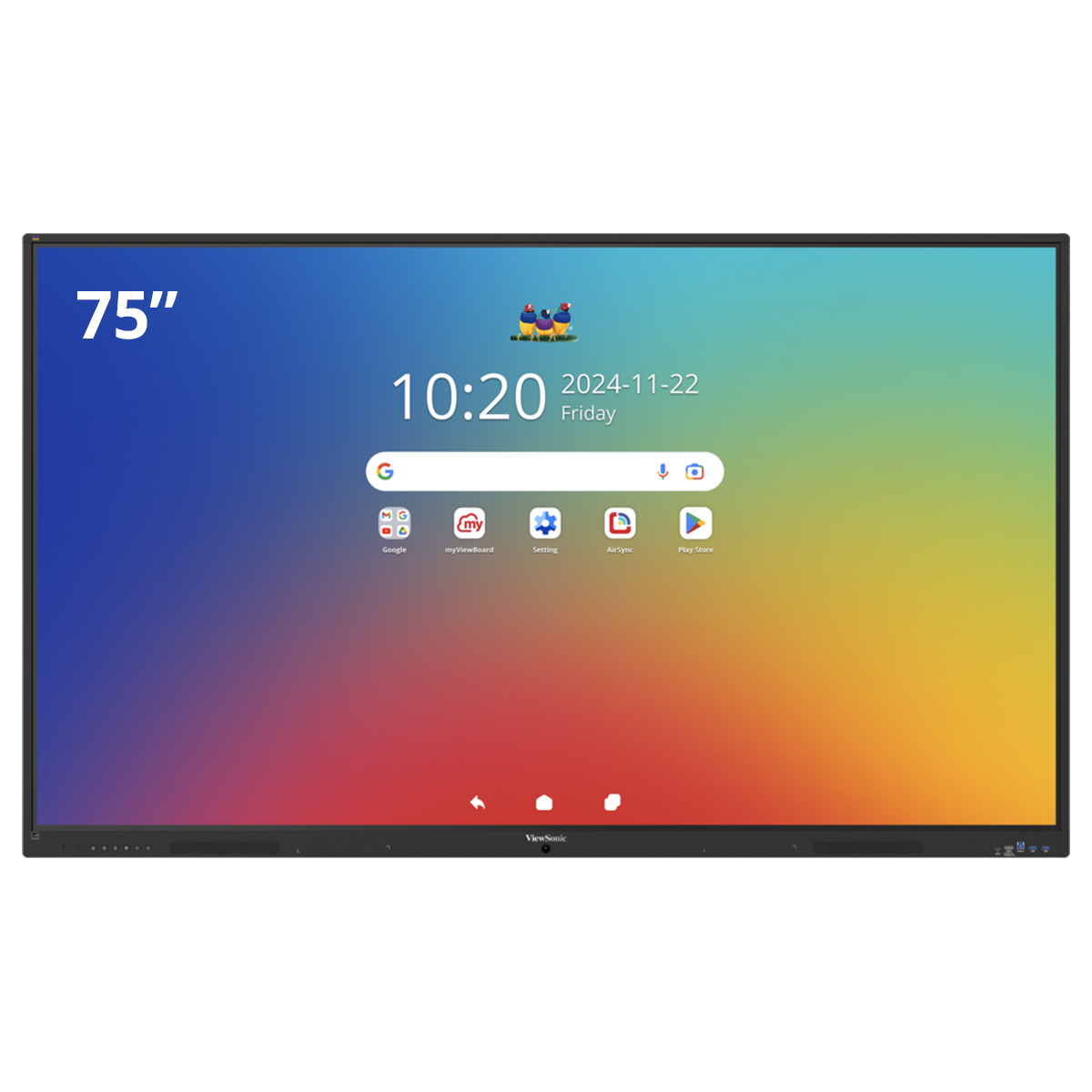 ViewSonic IFP7535-1-1C 75" Display, UHD, Multi Touch 