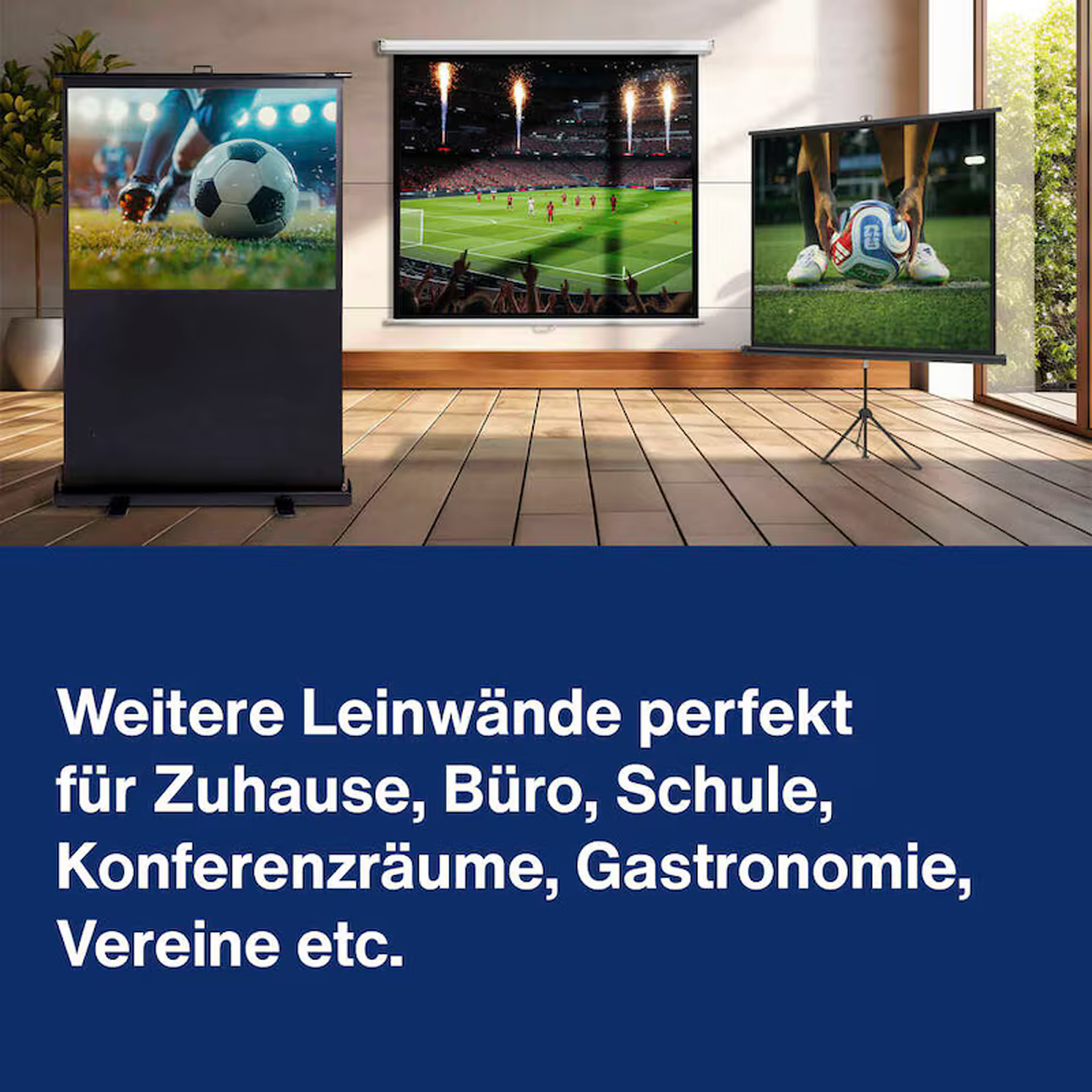 Magnetoplan mobile Pull-Up Bodenleinwand 1:1, 2,0 x 2,0m 