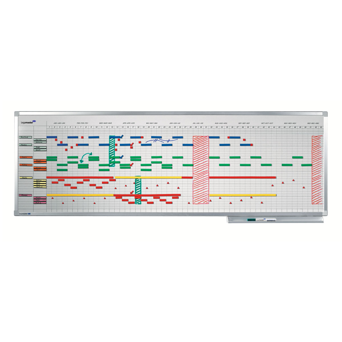 Legamaster 7-404100 Jahresplaner PROFESSIONAL 50 x 150 cm, 12 Monate