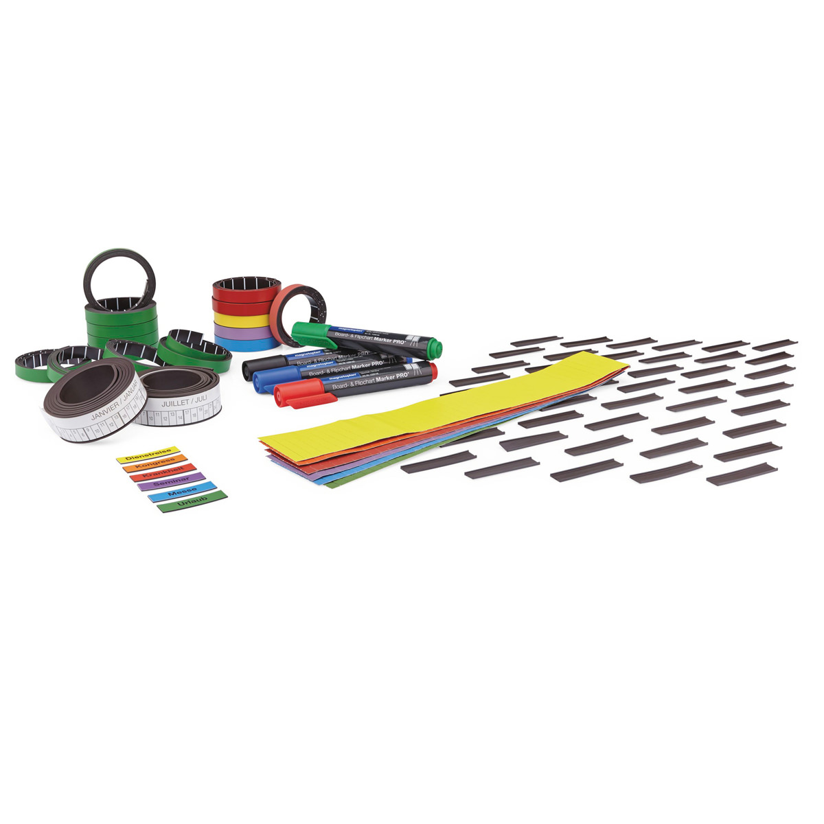 Magnetoplan 3703455 Aktivitäten- und Urlaubsplaner 150 x 60cm, 5 Tage, 45 Mitarbeiter