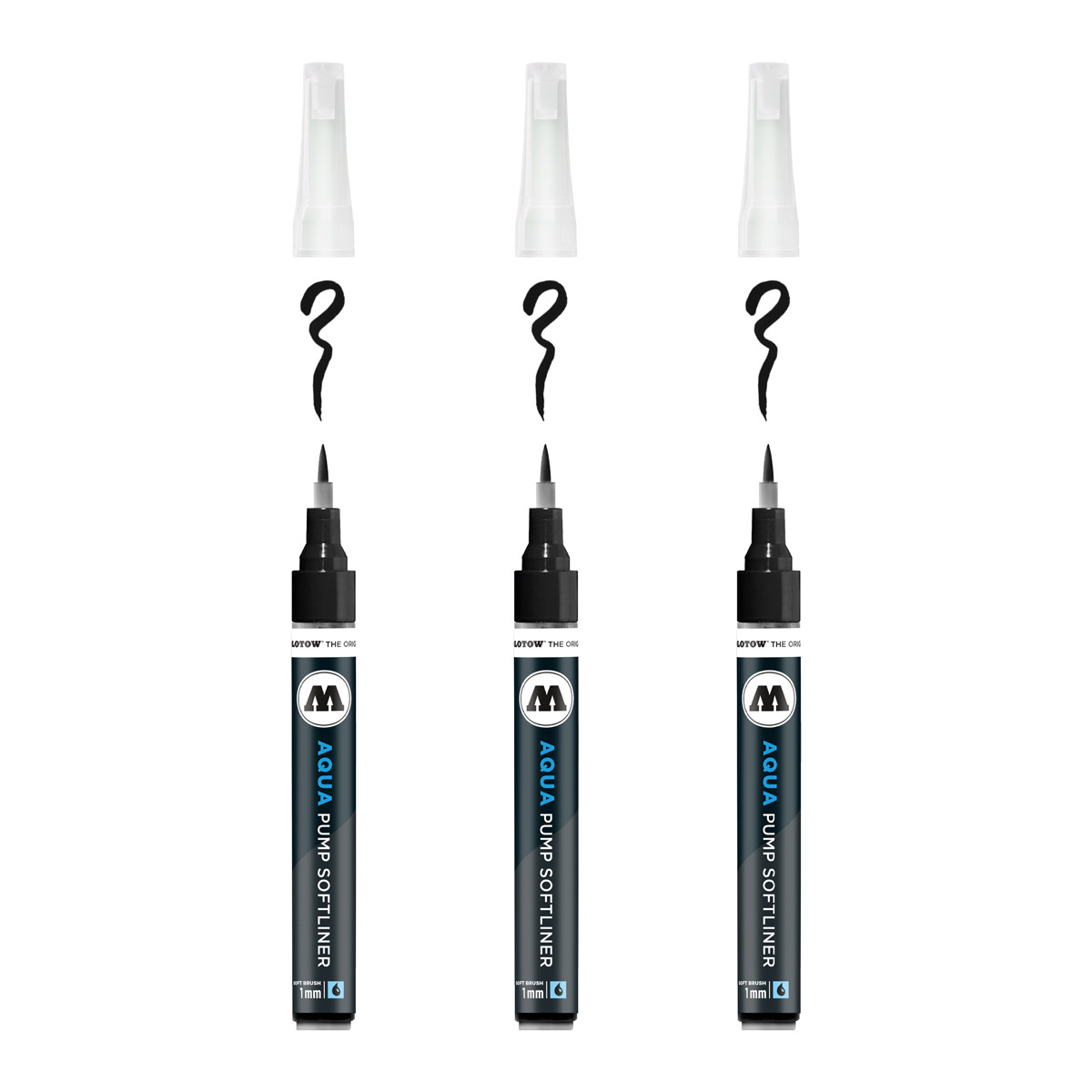 Molotow AQUA Pump Softliner 1 mm, Nr. 022, tiefschwarz 