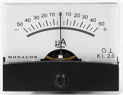 MONACOR PM-2/+-50UA Drehspul-Einbauinstrumente